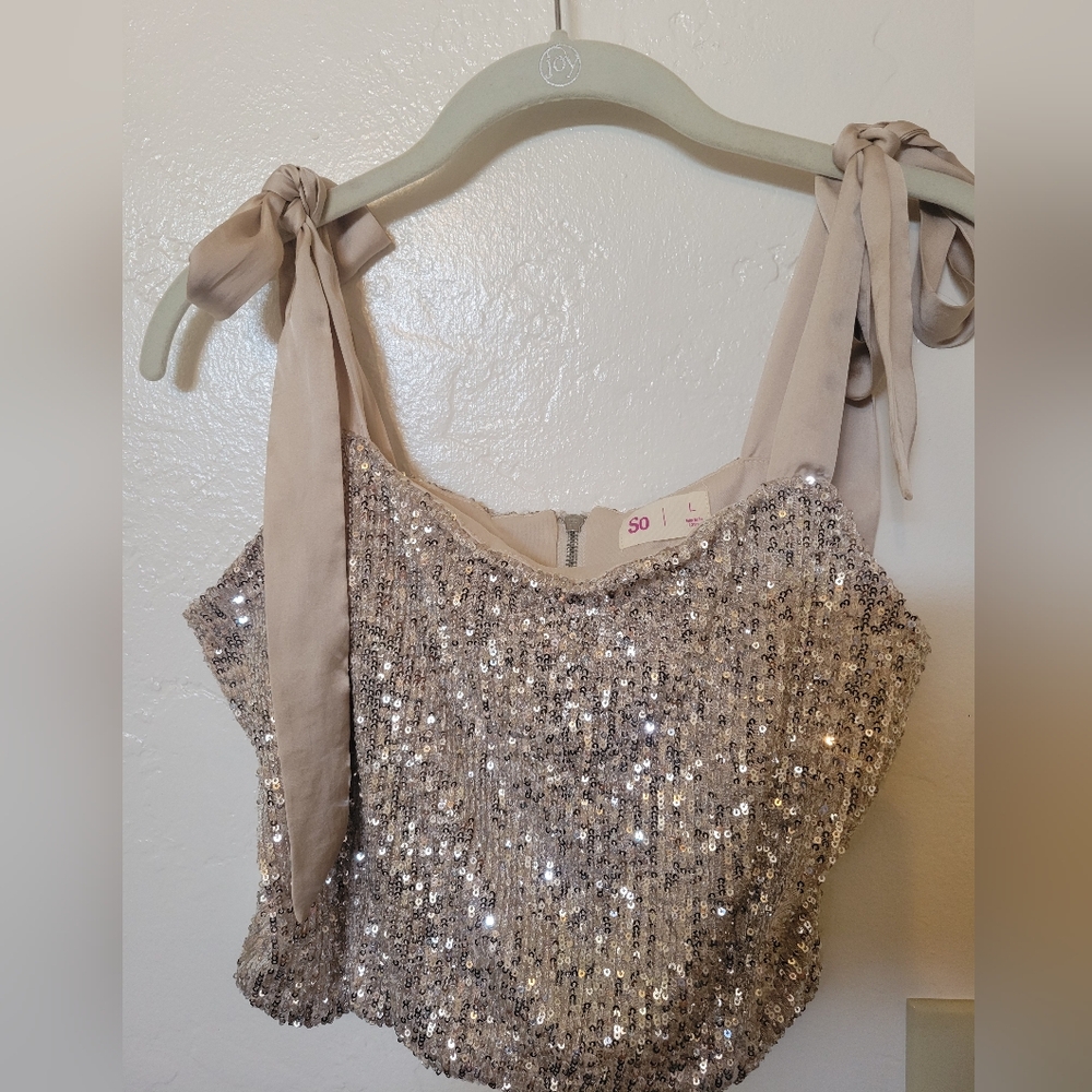 SO Sequin Crop Top